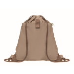 Mochila de cordão de algodão reciclado 220 g/m² Cotton Eco cor areia