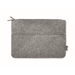 Bolsa para portátil de feltro rPET com bolso frontal 14'' Paris cor cinzento