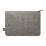 Bolsa para portátil de feltro rPET com bolso frontal 14'' Paris cor cinzento terceira vista