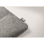 Bolsa para portátil de feltro rPET com bolso frontal 14'' Paris cor cinzento vista fotografia terceira vista