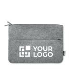 Bolsa para portátil de feltro rPET com bolso frontal 14'' Paris vista principal