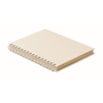 Caderno com papel feito de erva, folhas A5 pautadas Grass Paper cor bege segunda vista