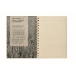 Caderno com papel feito de erva, folhas A5 pautadas Grass Paper cor bege quinta vista