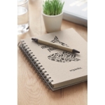 Caderno com papel feito de erva, folhas A5 pautadas Grass Paper cor bege vista conjunto principal