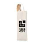 Saco promocional com logotipo para pão de algodão 140 g/m2 Flour cor bege vista principal