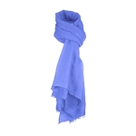 Cachecol promocional de toque macio e fino colorido Fina Warm cor azul