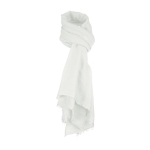 Cachecol promocional de toque macio e fino colorido Fina Warm cor branco