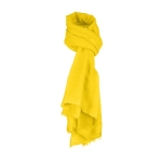 Cachecol promocional de toque macio e fino colorido Fina Warm cor amarelo