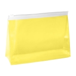 Nécessaire em PVC translúcido colorido com fecho de correr Zip cor amarelo