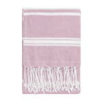 Páreo colorido de algodão e poliéster Páreo Fouta Mallorca cor cor-de-rosa claro