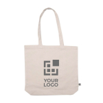 Saco de algodão canvas orgânico asas compridas 180 g/m2 Organic Superb cor bege vista principal