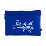 Nécessaire serigrafado porta-tudo reciclado RPET Voyage cor azul imagem com logo