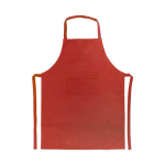Avental de publicidade de poliéster básico sem bolsos 200 g/m2 cor vermelho