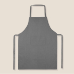 Avental de publicidade de poliéster básico sem bolsos 200 g/m2 cor cinzento segunda vista