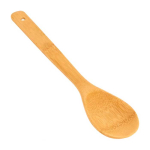 Colher para saladas personalizável de bambu natural cor madeira