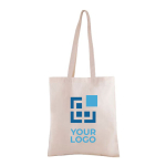 Sacos de algodão de alças compridas para compras 180 g/m2 Eco Superb cor bege vista principal