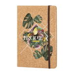 Cadernos com capa dura de cortiça, folhas A5 pautadas Basic Cork imagem com logo