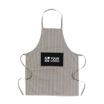 Avental de algodão reciclado de linhas finas 280 g/m2 Ukiyo Deluxe cor preto segunda vista