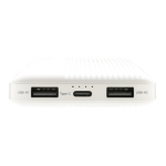 Power bank publicitário longa duração com USB dual 10.000 mAh Philips cor branco sexta vista
