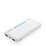 Power bank publicitário longa duração com USB dual 10.000 mAh Philips cor branco vista principal
