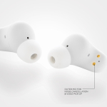 Intra-auriculares de qualidade sem ruído com controle de toque Gilroy cor branco vista décima quarta