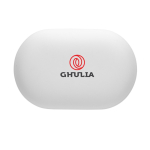 Intra-auriculares de qualidade sem ruído com controle de toque Gilroy cor branco vista com logo