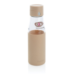 Garrafas para brindes para controlar a hidratação 600ml Crystal Ukiyo cor castanho-claro vista com logo