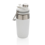 Garrafa de aço para excursão com tampa de dupla função 500ml Slender cor branco