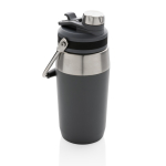 Garrafa de aço para excursão com tampa de dupla função 500ml Slender cor cinzento-escuro