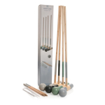 Jogo de críquete de madeira em saco de algodão Cricket Wooden cor castanho vista com caixa