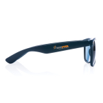 Óculos de sol de plástico reciclado, lentes acrílicas esfumadas Greeny cor azul-marinho vista com logo