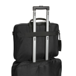 Pasta de poliéster reciclado duradouro 15,6'' rPET Swiss Peak cor preto sexta vista
