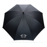 Guarda-chuva grandes dimensões com materiais reciclados ø130 RPET King cor preto vista com logo