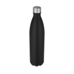 Garrafa térmica grande de aço inoxidável com logo 1L Térmica Cove cor preto
