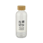 Garrafas personalizadas feitas de plástico reciclado 650ml rPET Nature vista principal
