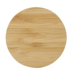 Copo térmico de aço com tampa de bambu orgânico 330ml Organic Cover cor verde menta terceira vista frontal