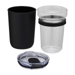 Copo de vidro de borosilicato e plástico reciclado 420ml Glass cor preto terceira vista