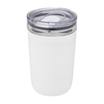 Copo de vidro de borosilicato e plástico reciclado 420ml Glass cor branco