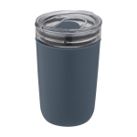 Copo de vidro de borosilicato e plástico reciclado 420ml Glass cor azul petróleo segunda vista frontal