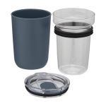 Copo de vidro de borosilicato e plástico reciclado 420ml Glass cor azul petróleo segunda vista