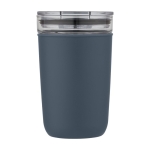 Copo de vidro de borosilicato e plástico reciclado 420ml Glass cor azul petróleo terceira vista