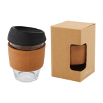 Copo de vidro com pega de cortiça de 360ml Takeaway Cork Grip cor preto segunda vista