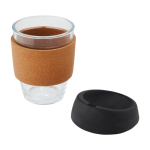 Copo de vidro com pega de cortiça de 360ml Takeaway Cork Grip cor preto terceira vista
