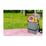 Saco isotérmico personalizado reciclado com 2 compartimentos Go Out imagem de estilo de vida