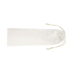 Set de 2 utensílios de cozinha de bambu para salada com bolsa Bamboo cor natural segunda vista frontal