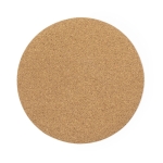 Tapete de rato em cortiça em forma circular para publicidade Cork cor natural primeira vista