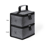 Saco térmico promocional reciclado com 2 compartimentos Dual RPET nona vista