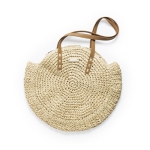Bolsa para uso casual de design circular com forro interior Moon cor natural primeira vista