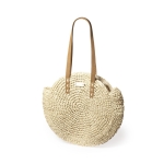 Bolsa para uso casual de design circular com forro interior Moon cor natural segunda vista