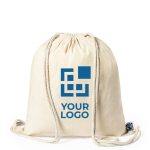 Mochila-saco de algodão 180 g/m2 resistente 9 kg Thin FairTrade vista principal